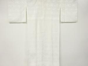 紗綾型に花模様織り出し単衣長襦袢